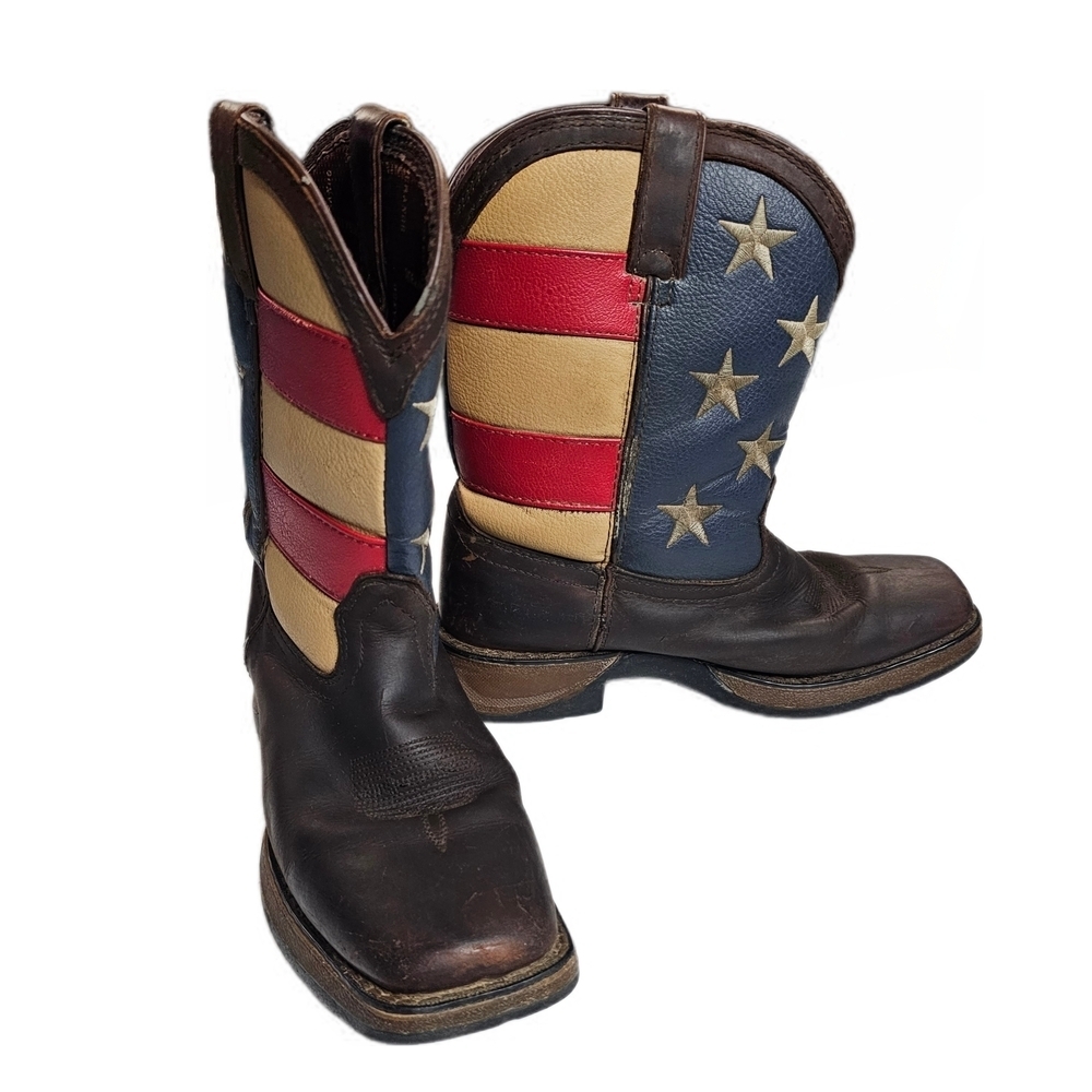 Durango Girls' Lil Rebel Big Kids' Flag Western Cowboy Boots Stars Stripes